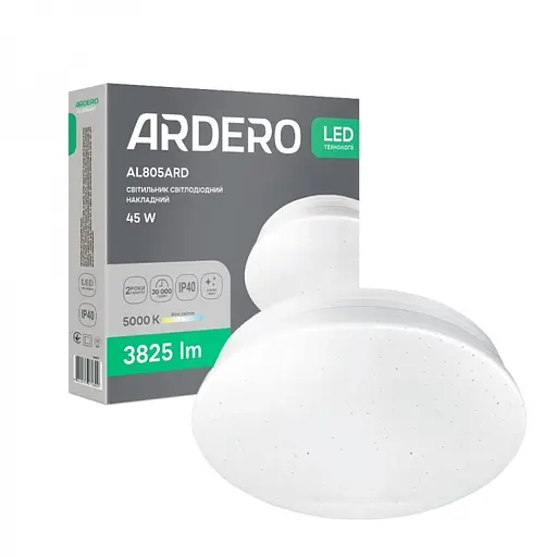 Светильник светодиодный Ardero AL805ARD накладной 45W 5000K (80297) - фото 2