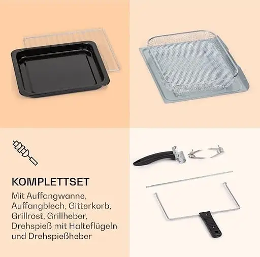 Гриль Klarstein Prime Air 23 л 1500 Вт (10040025) - фото 3