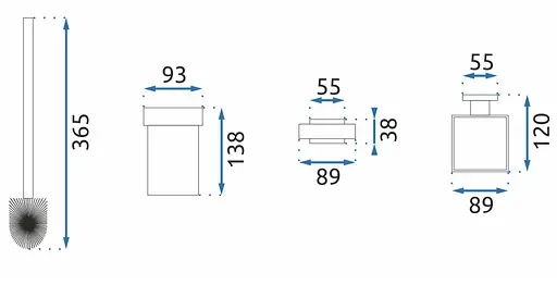 Йоршик для унітазу Rea Erlo 5 black REA-80013, Чорний - фото 5