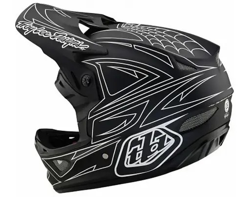 Велошолом Troy Lee Designs D3 Fiberlite SpiderStripe Black M (1106-198550023) - фото 2
