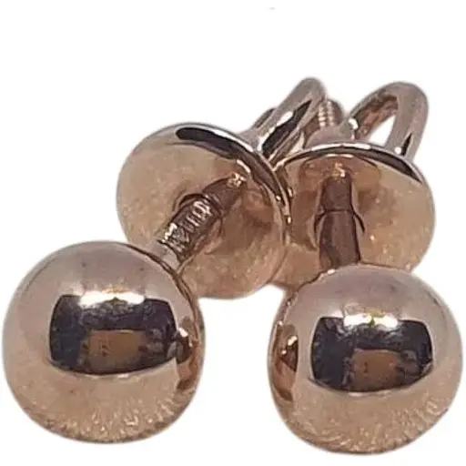 Золотые серьги-пуссеты Favoritum Шарики. 210115_5