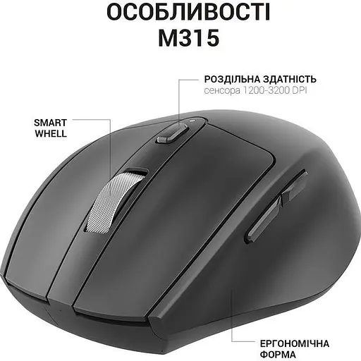 Мышь OfficePro M315B Wireless Black [144316] - фото 7