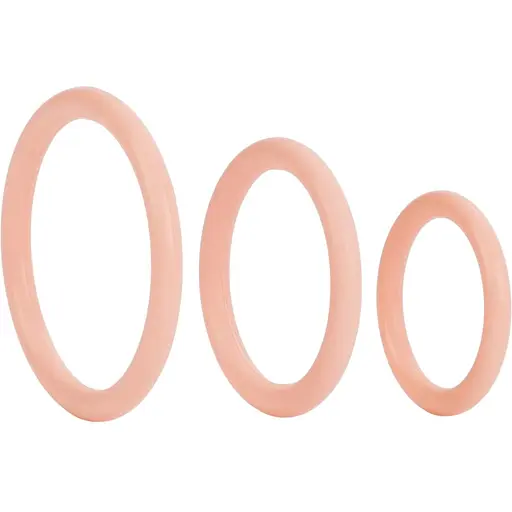 Ерекційне кільце CalExotics Tri-Rings 3 шт тілесний - фото 1
