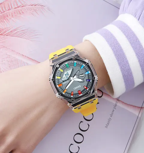 Наручний годинник 2100YL Yellow Skmei acs0030285 - фото 3