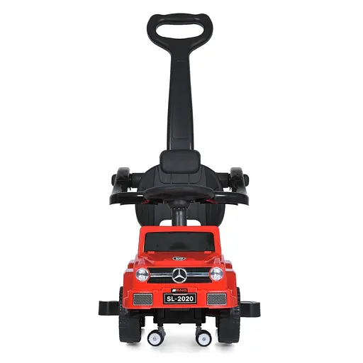 Детская каталка-толокар M 5043L-3 красный, c родительской ручкой - фото 3