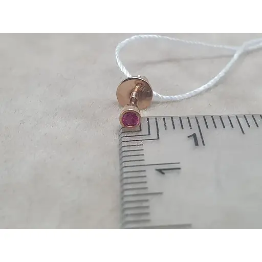 Золотая моносерьга-пуссета с фианитом Столичная Ювелирная Фабрика. 110314КЯ - фото 5