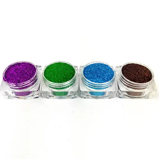 Набір гліттера для біо-тату «Базовий №3» glitter-set-4x-3, 4 кольори - фото 2