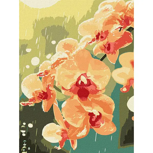 Картина за номерами "Орхідея в краплях" Ідейка KHO3325, 30x40 см - фото 1