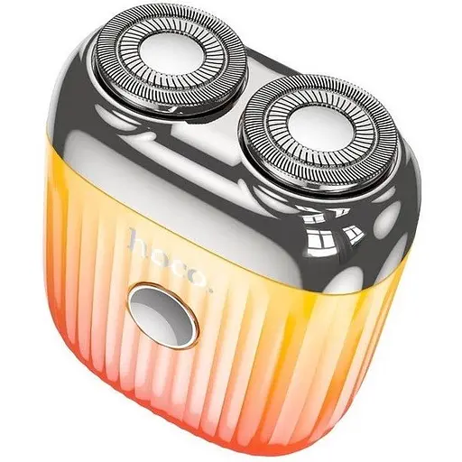 Портативная мужская роторная электробритва 3Вт Hoco Portable mini shaver DI30 IPX6 Оранжевая - фото 5