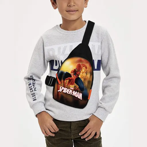 Сумка через плече дитяча Людина-павук 29х17 см сумка слінг для хлопчика (02259)