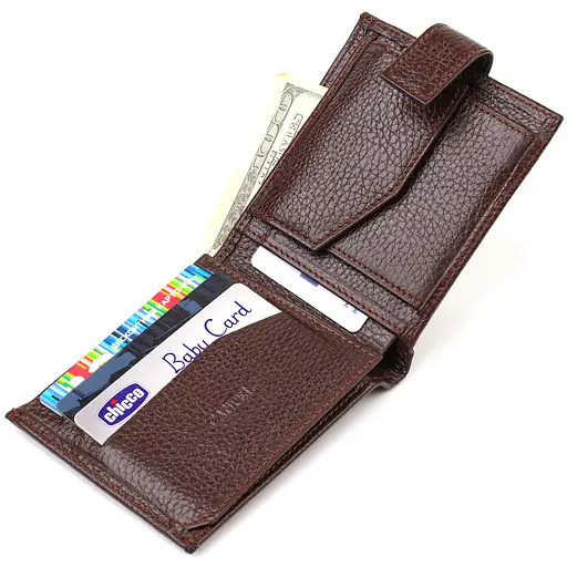 Мужской кожаный кошелек Canpellini 11.7х9.2х2 см acs0025616 - фото 4