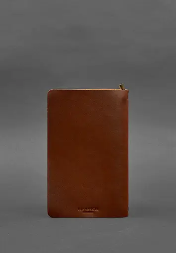 Кожаный блокнот (софт-бук) 8.0 на резинке светло-коричневый - фото 4