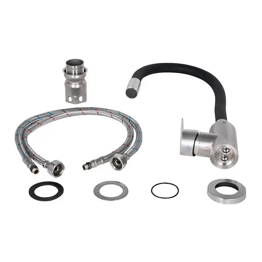 Змішувач для кухні Lidz Vida 04R-BFS, U-подібний гнучкий Black - фото 3