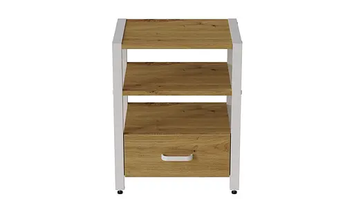 Тумба універсальна Ferrum-decor Вів'єн 1/1 50x41x40 білий ДСП Дуб Артізан 16мм (FRD-104147) - фото 4