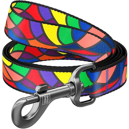 Повідець для собак Waudog Nylon нейлоновий, малюнок "Вітраж"