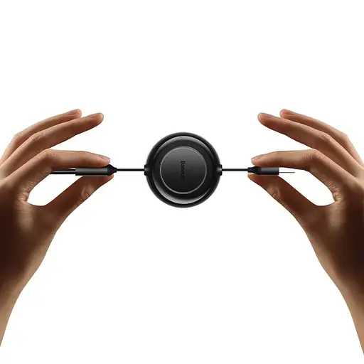 Кабель Baseus Free2Draw Retractable Crystal Fast Charging Data Cable USB to M+L+C 3.5A 1.1m Cluster Black - фото 8