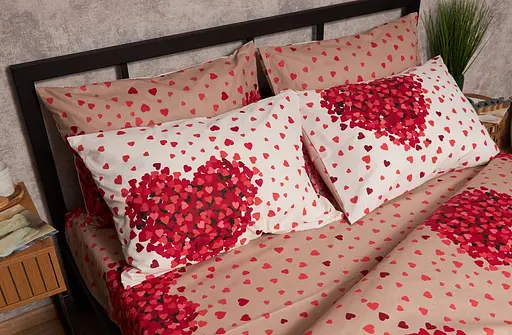 Набор наволочек Moon&Star Бязь Gold Люкс Petal Heart 60х60 см 2 шт MS840000748 - фото 4