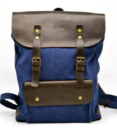 Кожаный мужской рюкзак TARWA 42х33х12 см nsa0001348 - фото 2