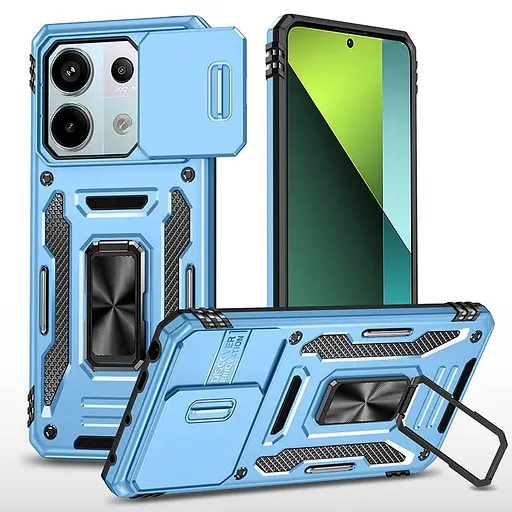 Чохол Epik ударостійкий Camshield Army Ring для Xiaomi Redmi Note 13 Pro 4G/14s/Poco M6 Pro 4G Блакитний/Light Blue