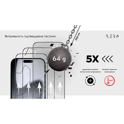 Защитное стекло iLera Fantom Glass для Apple iPhone 17 Pro Max (ILFant17PrMx) [144383] - фото 8