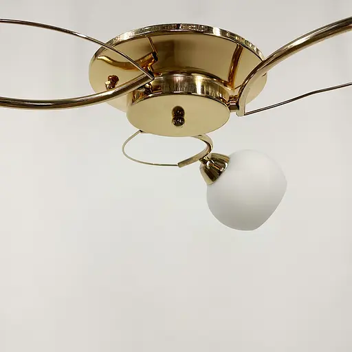 Золота люстра на 3 білих плафони | Арт. 91061/3 GD | Line F - фото 4