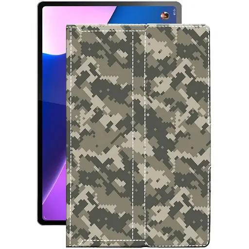 Чехол StatusCASE из экокожи для планшета Lenovo Tab P12 Pro Хаки-зеленый - фото 1