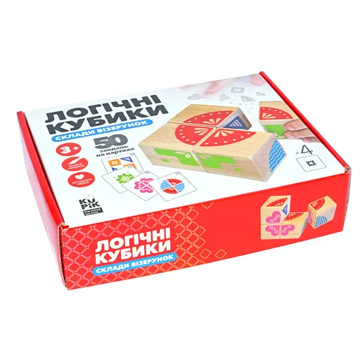 Навчальні логічні кубики "Склади візерунок" Igroteco 900477, 50 завдань на картках - фото 8