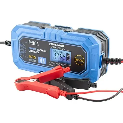 Зарядний пристрій для різних типів акумуляторів Brevia Power400 20400EP 6V / 12 V 4A - фото 1
