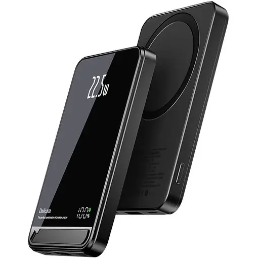 Повербанк MagSafe Delicate Powerbank з бездротовою зарядкою для iPhone магнітний 10000 mAh 20W Black