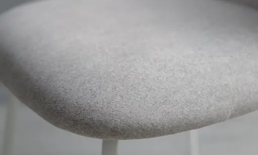 Стілець Сімпл тканина світло-сіра ноги метал білі - фото 6