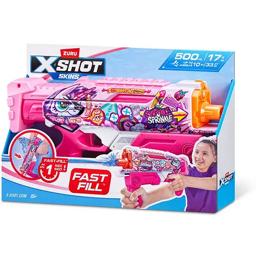Водный бластер Zuru X-Shot Fast-Fill Skins Hyperload Unicorn Splash (11854E) - фото 5