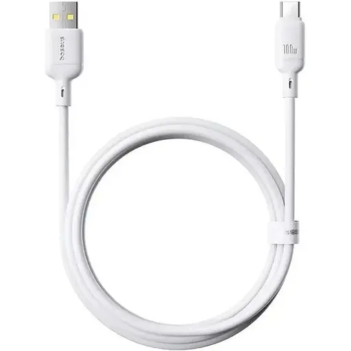 Кабель Baseus Silky Series USB-A to USB-C 100W 1m White (P10377703213-00) [155535] - фото 2