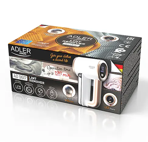 Машинка для удаления катышек Adler AD 9617 LCD 6 лезвий 5 Вт - фото 9