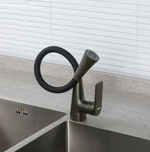 Змішувач для кухні Frap з гнучким виливом F4471-9 - фото 2