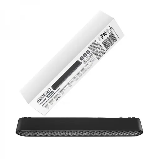 Светодиодный магнитный трековый светильник Ardero MGU401 Ultra 12W 4000К черный (80124)