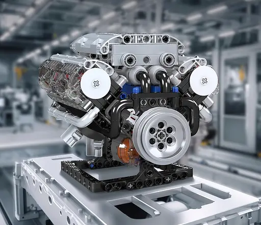 Конструктор двигатель Mould King V8 Engine бензиновый восьмицилиндровый мотор 10088s для детей и взрослых 535 деталей - фото 8