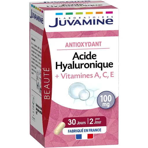Натуральная добавка Juvamine Антиоксидант Гиалуроновая кислота + Витамин A, C, E 60 капсул