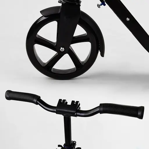 Самокат Best Scooter 60х13х100 см Чорно-блакитний 000231430 - фото 5