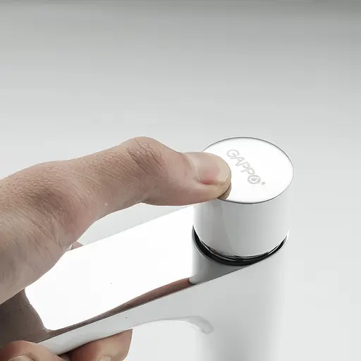 Змішувач для умивальника Gappo G5148 білий/хром - фото 3