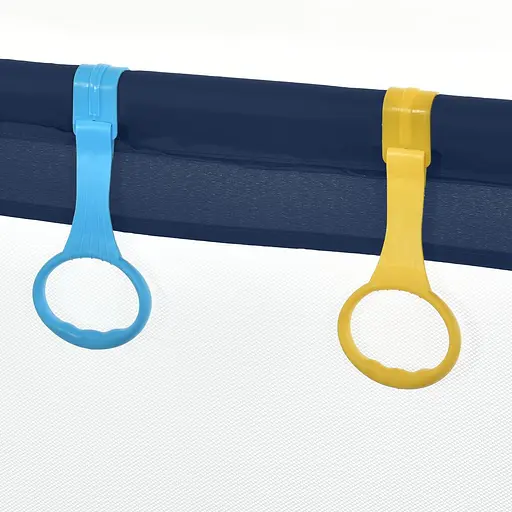 Детский манеж Bambi MR 1340-BL, на застёжке-блискавке, две ручки для поддержки малыша, Oxford 150D, синий - фото 5