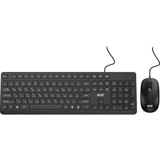 Комплект (клавіатура + миша) 2E MK405 USB UA Black (2E-MK405UBK_UA) [150975]