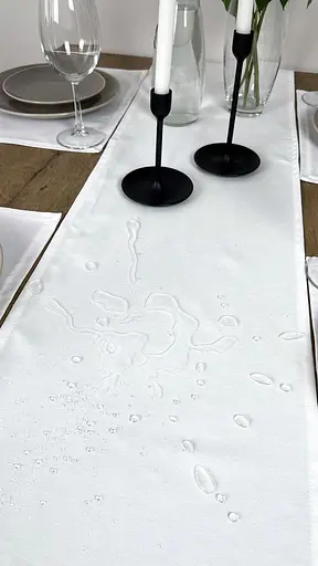 Комплект Доріжка водовідштовхувальна Білий однотон 260х40 см 4 шт. - фото 6