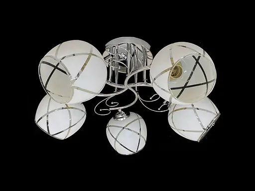 Люстра стельова на 5 плафонів 2348E/5 Хром