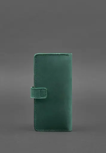 Кожаный портмоне 7.0 зеленый Crazy Horse - фото 5