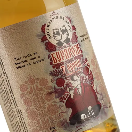 Напій спиртний Дистилерія на двох буряРом 7 овочів 38% 0.5 л - фото 6