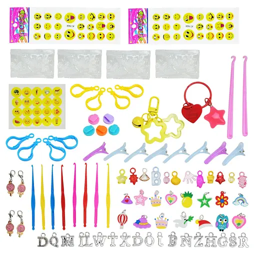 Дитячий набір для плетіння браслетів "Loom" 16202(Pink) в чемодані - фото 3