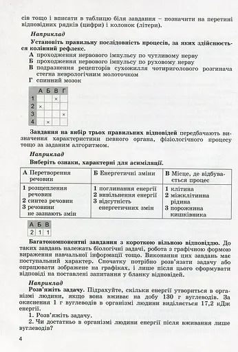 Біологія 8 клас. Контроль навчальних досягнень учнів - фото 3