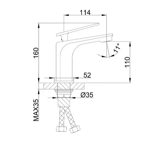 Змішувач для умивальника Frap F1057 - фото 7