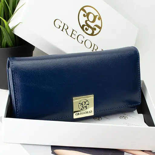 Гаманець жіночий шкіряний Gregorio GS-100 класичний синій - фото 9