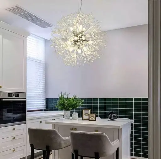 Пушистый подвесной светильник в виде одуванчика в корпусе хром Ст. AS 155 P CH | Line F - фото 1